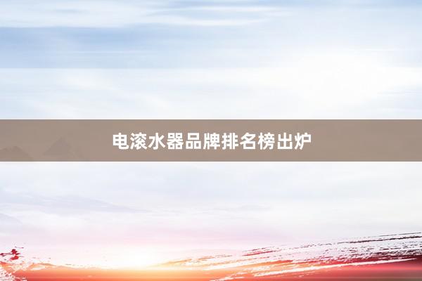 电滚水器品牌排名榜出炉