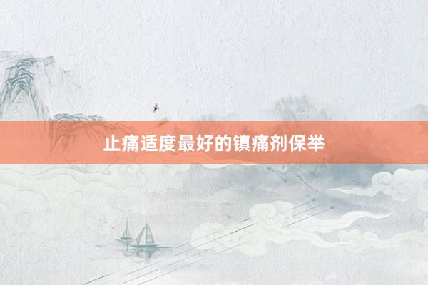 止痛适度最好的镇痛剂保举